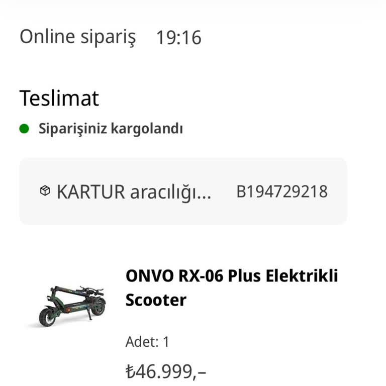 Media Markt Onvo RX6 Plus Scooter Teslimat Sorunu Ve Müşteri Hizmetleri İlgisizliği