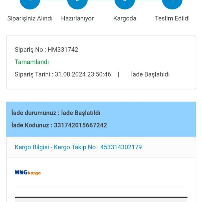 Hepsimoda 12 Gündür İademi Yapmıyor