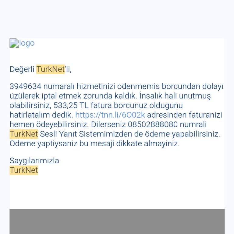 TurkNet Abonelik İptalimi Gerçekleştirmiş