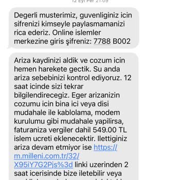 Millenicom İnternet Arızası Ve Kurulum Ücreti