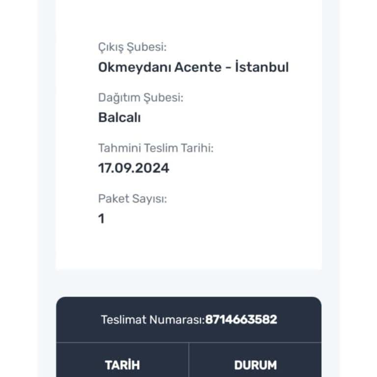 Sürat Kargo Balcalı Şubesi Kargomu Getirmedi