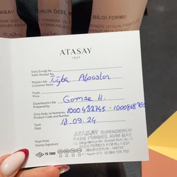 Atasay Kuyumculuk Sipariş İptali Ücret İadesi Yapmıyor