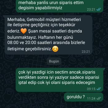 Getmobil Sipariş Ederken Mağduriyet