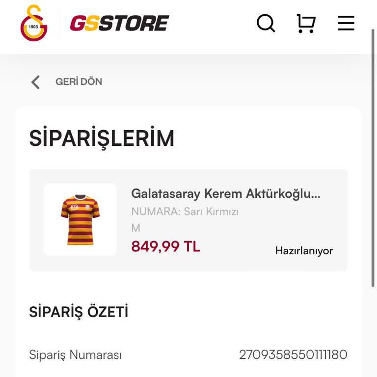 GS Store Siparişim Kargoya Verilmiyor