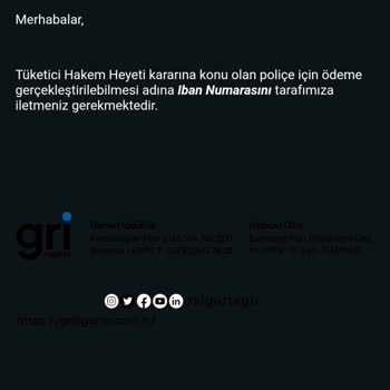 Gri Sigorta Kayyum Ataması Sonrası Sigorta Ücretinin Geri Ödenememesi