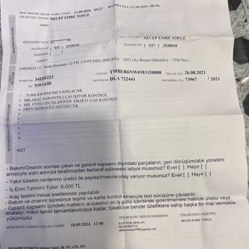 Yüce Otomotiv İyi Niyet Garantisi Reddi