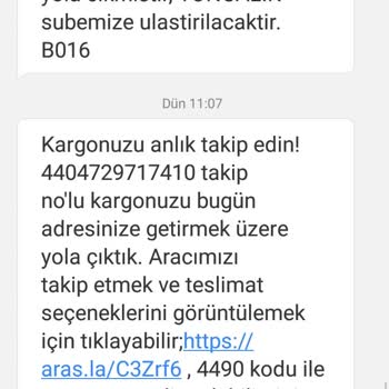 Aras Kargo Gönderimi Teslim Etmediği Halde Teslim Edildi Beyanı