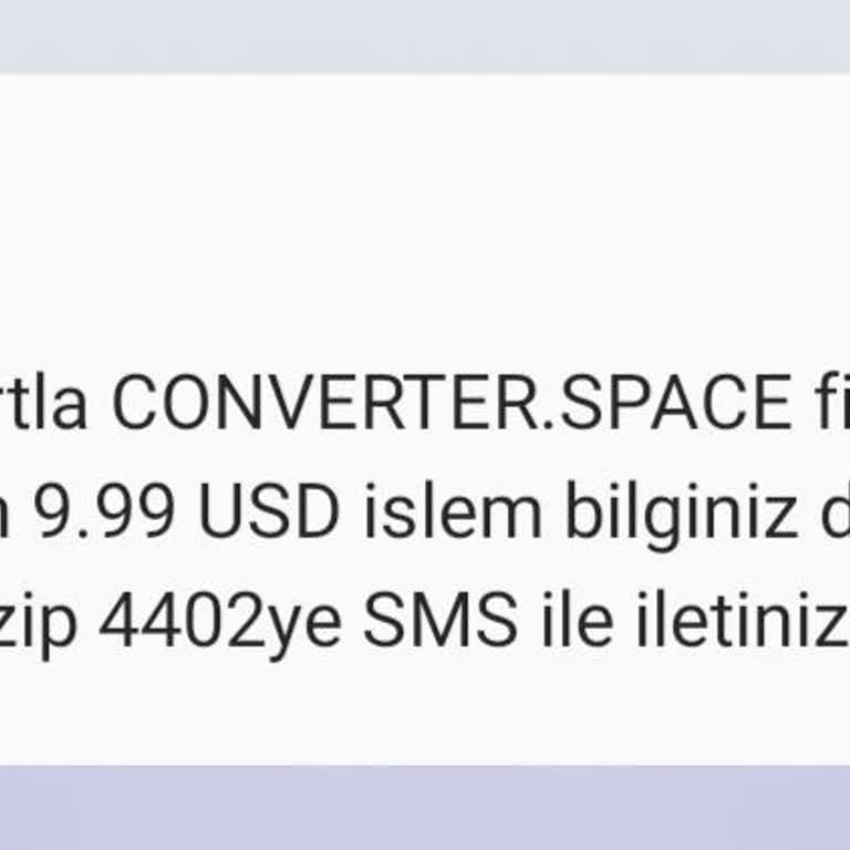 Converter Space Ücretsiz Deneme Sonrası Haksız Ücretlendirme
