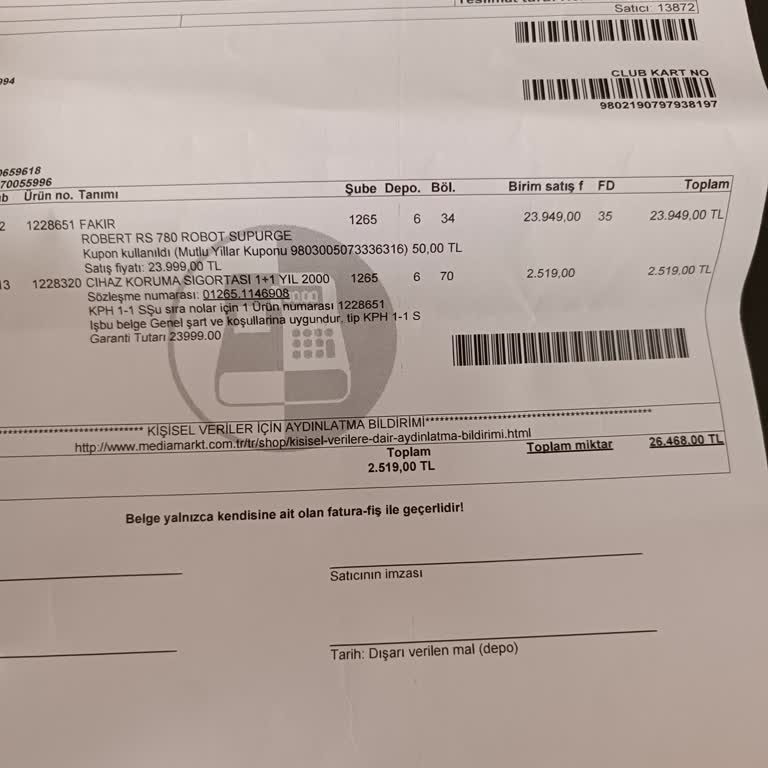 Fakir Ev Aletleri Robot Süpürge Sorunu