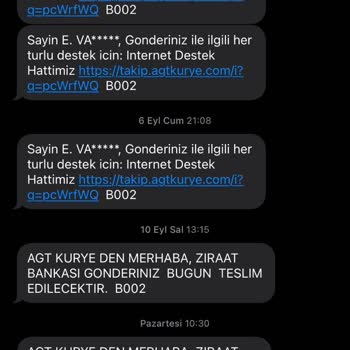 AGT Kurye Katımı Teslim Etmedi