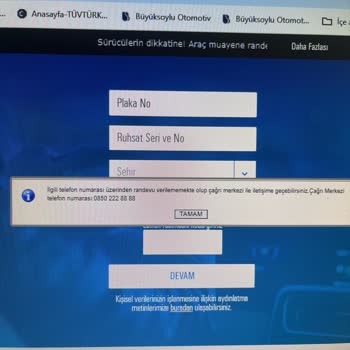 TÜVTÜRK Randevu Filo Kayıt