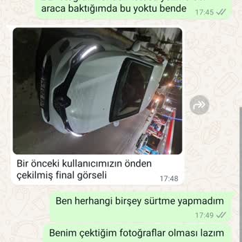 Getir Araç Hasar Şikayeti
