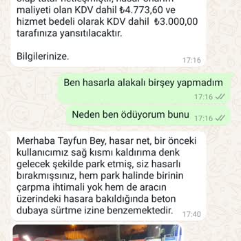 Getir Araç Hasar Şikayeti