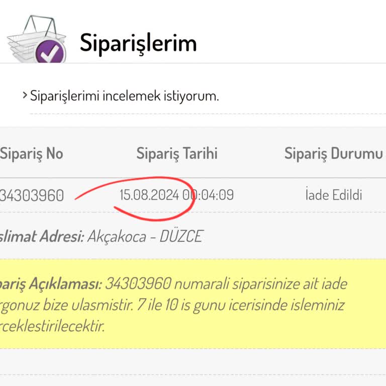 Sefamerve Siparişimin Ücret İadesi Yapılmadı