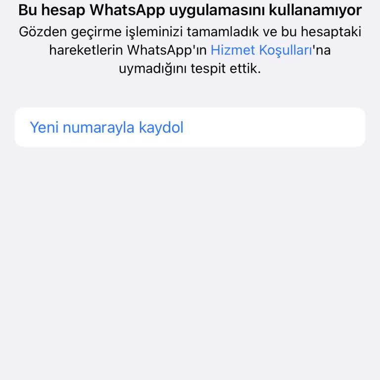 WhatsApp Hesabının Haksız Yere Kapatılması