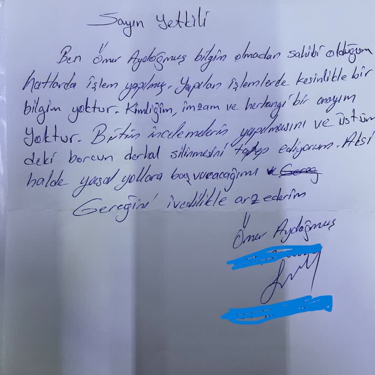 İzinsiz Kredi Kullanımı ve İmza Sorunu