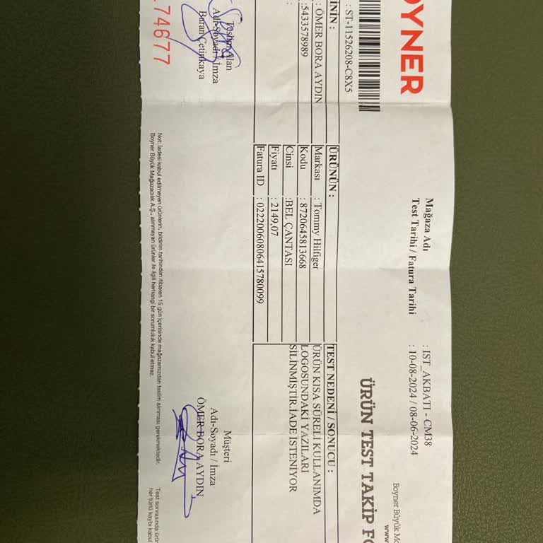 Tommy Hilfiger Boyner Akbatı Müşteri Hizmetleri Şikayet.