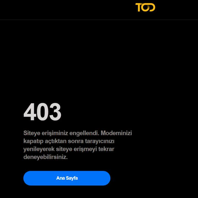 Tod TV 403 Kodlu Erişim Sorunu