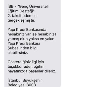 İBB Üniversite Bursunun Ödemesi Yapılmasına Rağmen Bankadan Alamıyorum