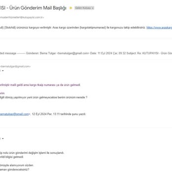 Stanley Kutup Ayısı Garanti İle Ürün Değişimi Yapılan Termosumu Göndermiyor