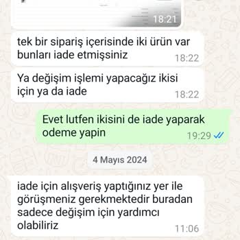 Modasevda Ticaret Şirketinden İade Sorunları