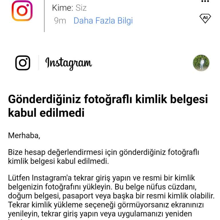 Kimlik Belgesi Kabul Edilmiyor Hesaplarım Kapandı