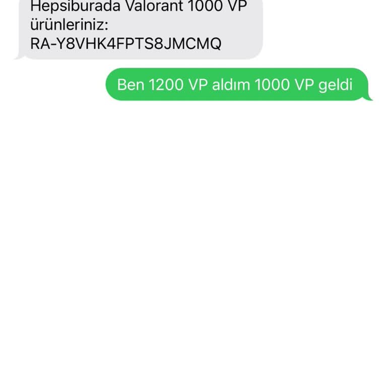 Bursagb.com Bursa Gp Valorant Eksik Miktarlı Kod Gönderdi