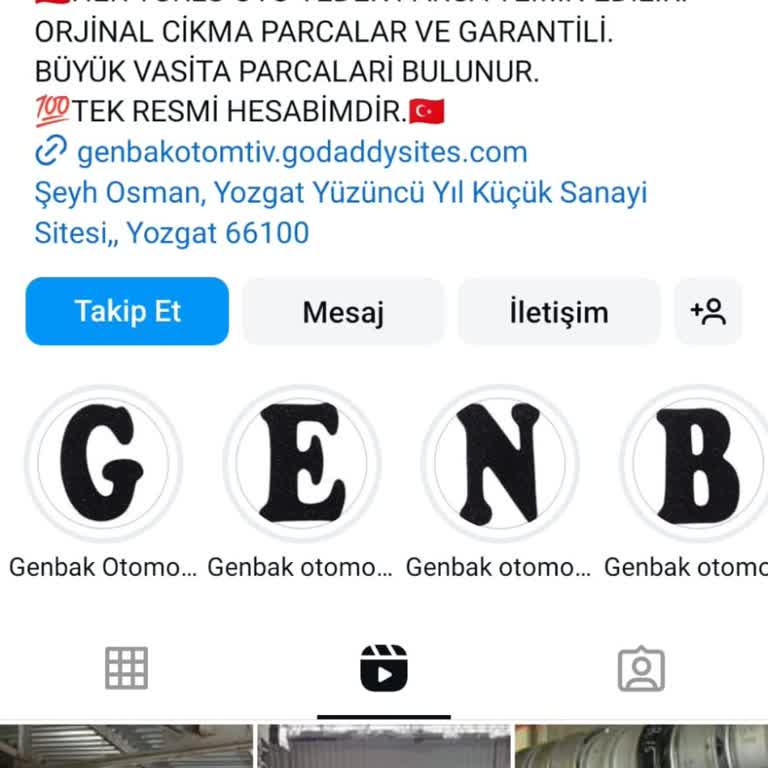 Genbak Instagram Üzerinden Oto Yedek Parça Satışı Hakkında Şikayet
