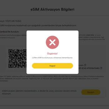 Turkcell E-Sim Aktivasyon Sorunu: 1 Haftadır Çözüm Bekliyorum