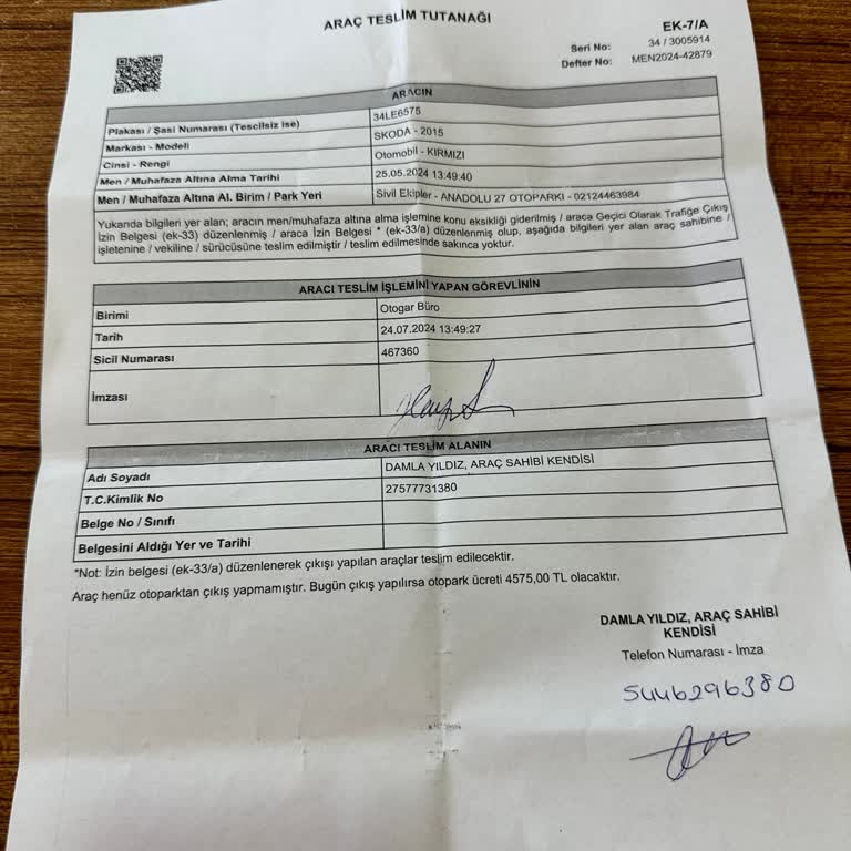 Martı Tag Ceza Ve Otopark Ücretimin Ödenmemesi