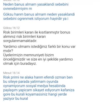 Radisson Bet'te Sebepsiz Engellenme Sorunu