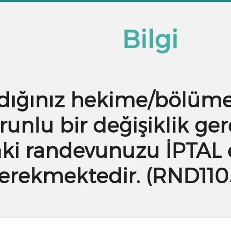 MHRS - 182 Randevum İptal Ediliyor