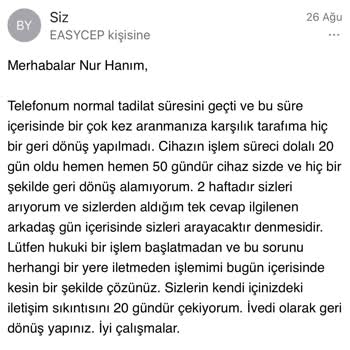 EasyCep Telefonumu Kaybetti Veya Çaldı.