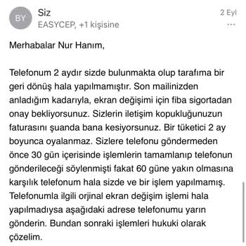 EasyCep Telefonumu Kaybetti Veya Çaldı.