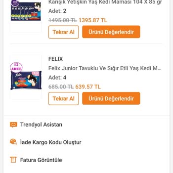 Trendyol Eksik Sipariş Geri Yatmayan Param.