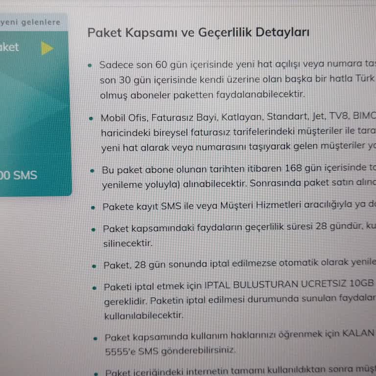 Türk Telekom Tarife Bilgilendirmesi Hakkında Yaşanan Sorunlar