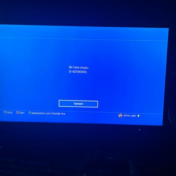 PlayStation 4 E-8210604A Hatası