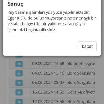 Uluslararası Kıbrıs Üniversitesi Kayıt Silme İle İlgili Şikayetim