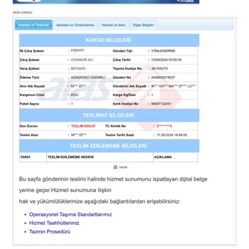 Malatya Aras Kargo Beydağı Şubesi Personelinin Saygısızlığı