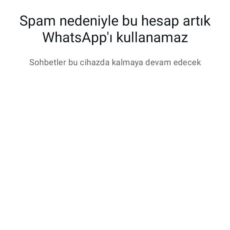 WhatsApp Giremiyorum Spam Yedim