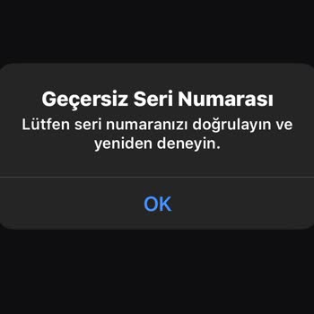 İPhone 13 "Geçersiz Seri Numarası"