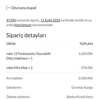 Robo Hasarlı Ürün İade Edemiyorum