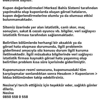 Nesine Sistem Hatası Ve İade Sorunu