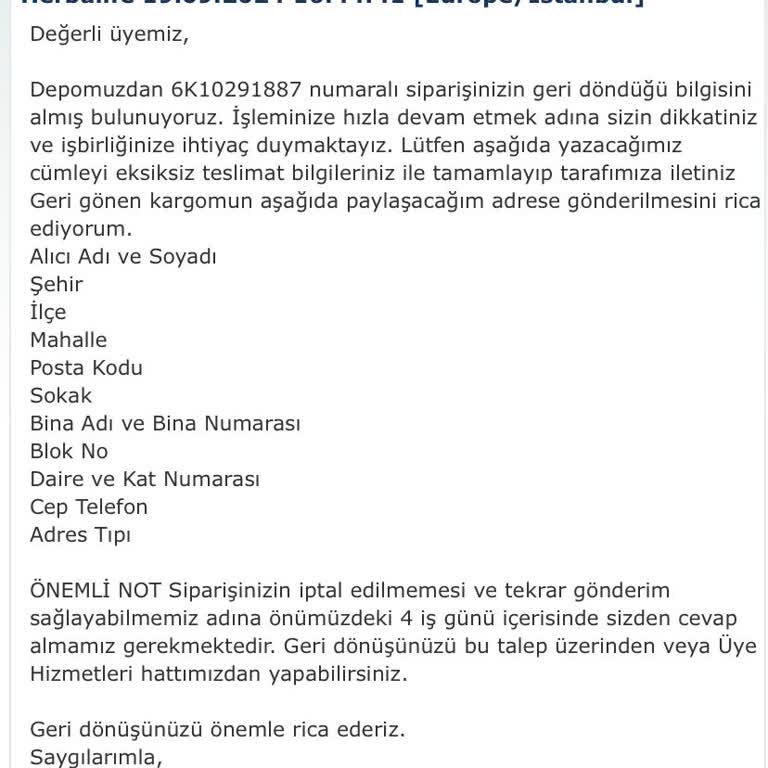 Herbalife Şikayet İade Kabul Olmaması