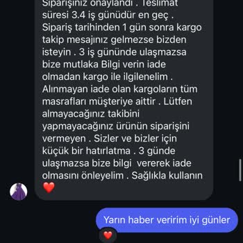 Butik_ahievran(Instagram) Yanlış Ürün Gönderimi Ve Değişim Sorunu