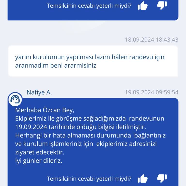 TurkNet Kurulum İçin Gelmiyorlar