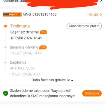 MNG Kargo Siparişi Teslim Etmiyor