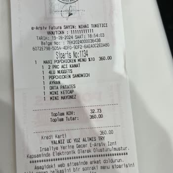 Popeyes Görsellerle Uyuşmayan Maxi Popchicken Menü Deneyimi