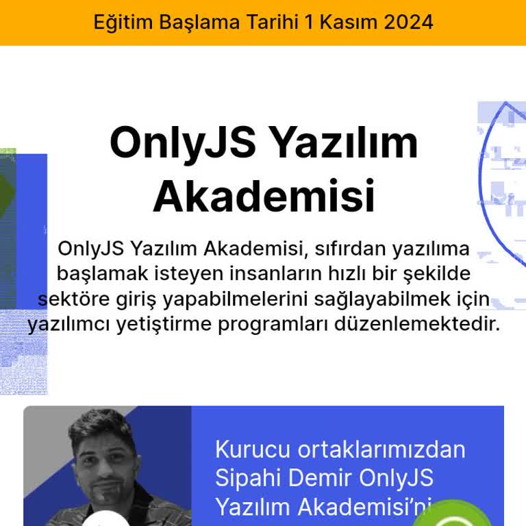 OnlyJS Yazılım Akademisi Üslubu Bozuk Bir Şekilde Davranıyor İnsana!