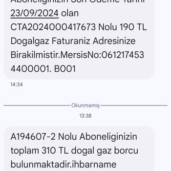 Yalovagaz Fatura Sorunu!